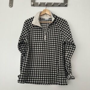 Columbia Houndstooth Quarter Zip Fleece - Size L